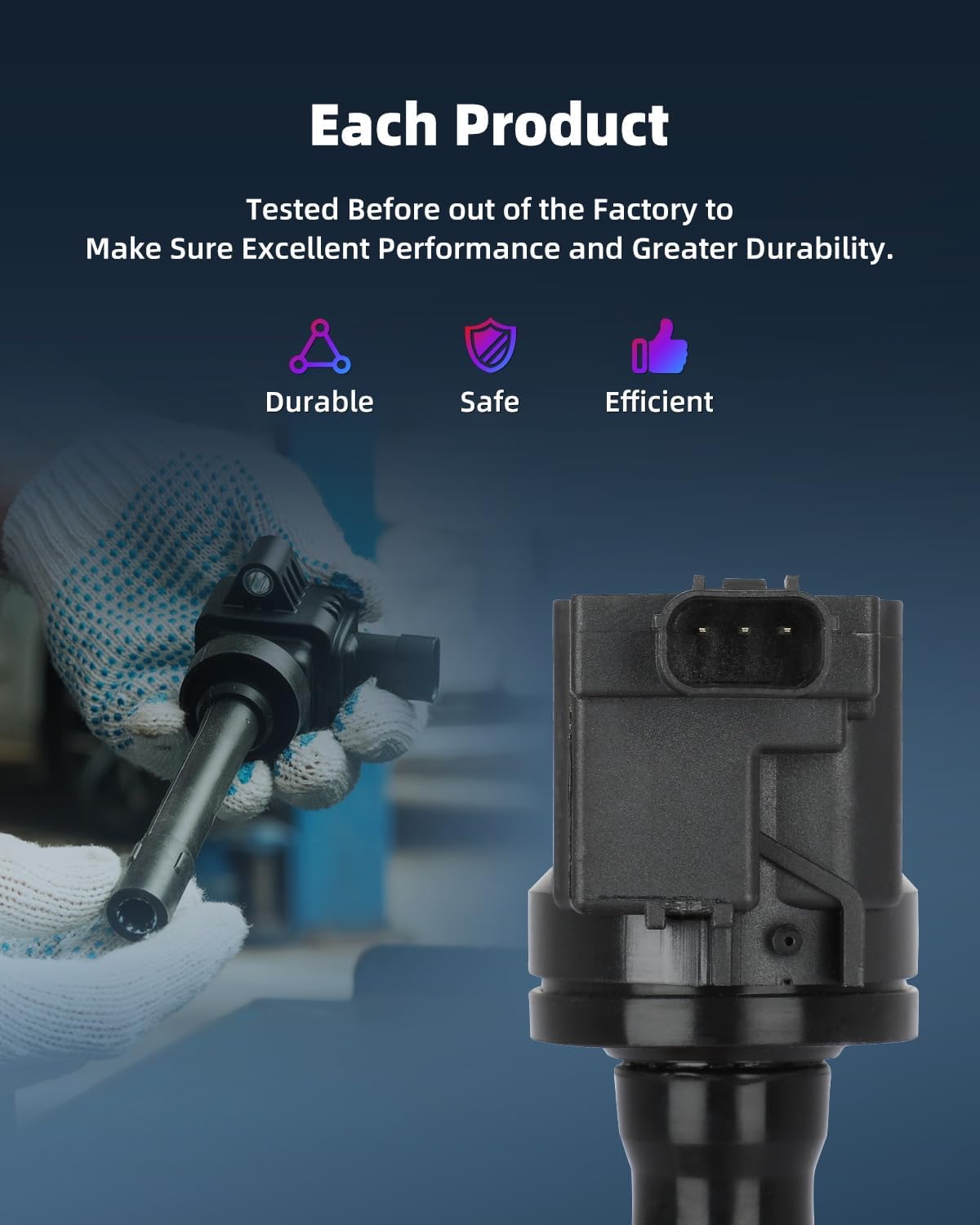 ECCPP 4 ignition coils UF675+ UF628,for Honda Civic 2012-2015 1.5L,Insight 2010-2014 1.3L &,for Acura ILX 2013-2015 1.5L 30520RBJS01,KD-7017B,UF675