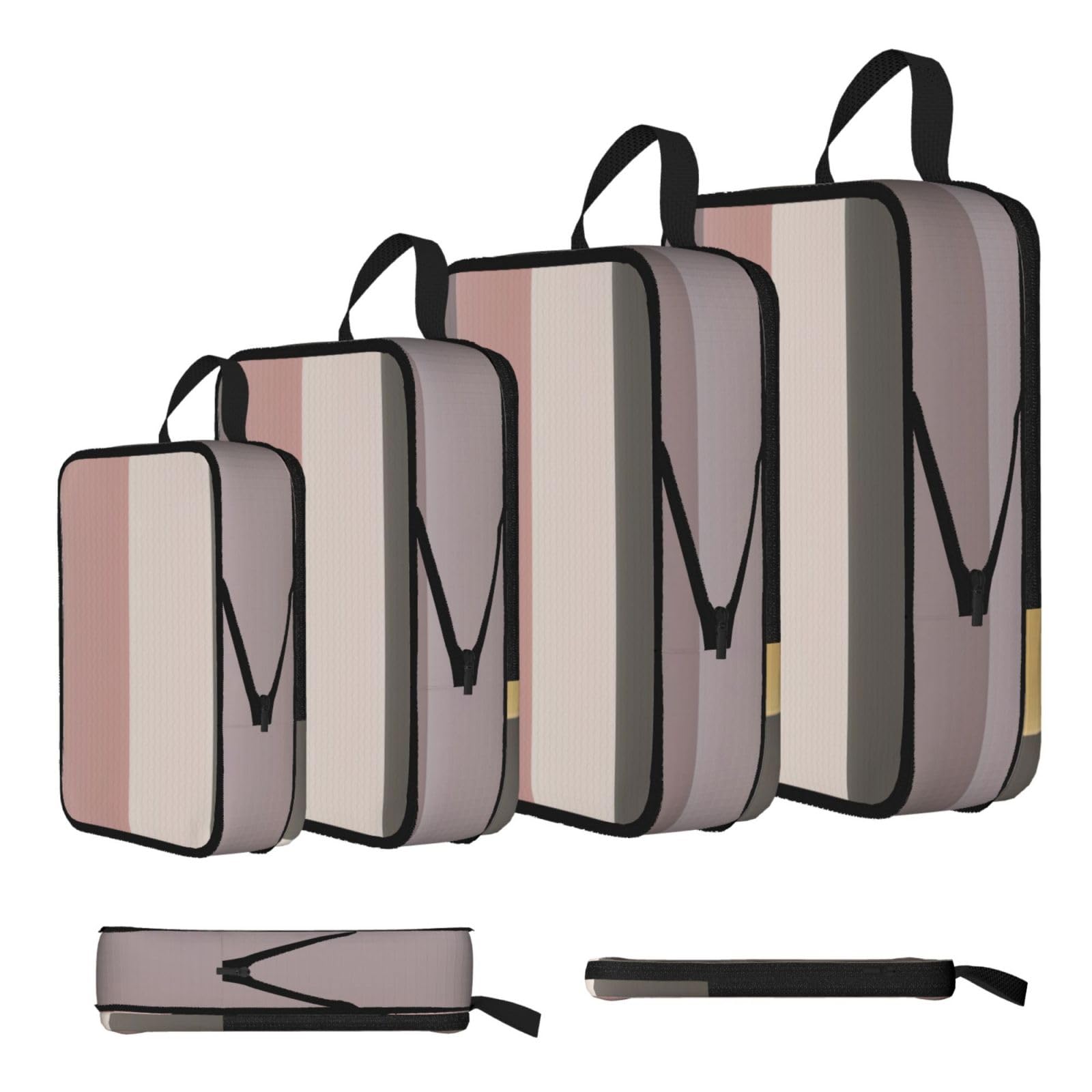 Sxzvvbn Black A Warm And Rustic Colour Scheme Compression Packing Cubes 4 Piece Set