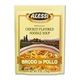 Alessi Autentico Premium Soups, Traditional Flavors, 6oz (Chicken Noodle, Pack of 6)