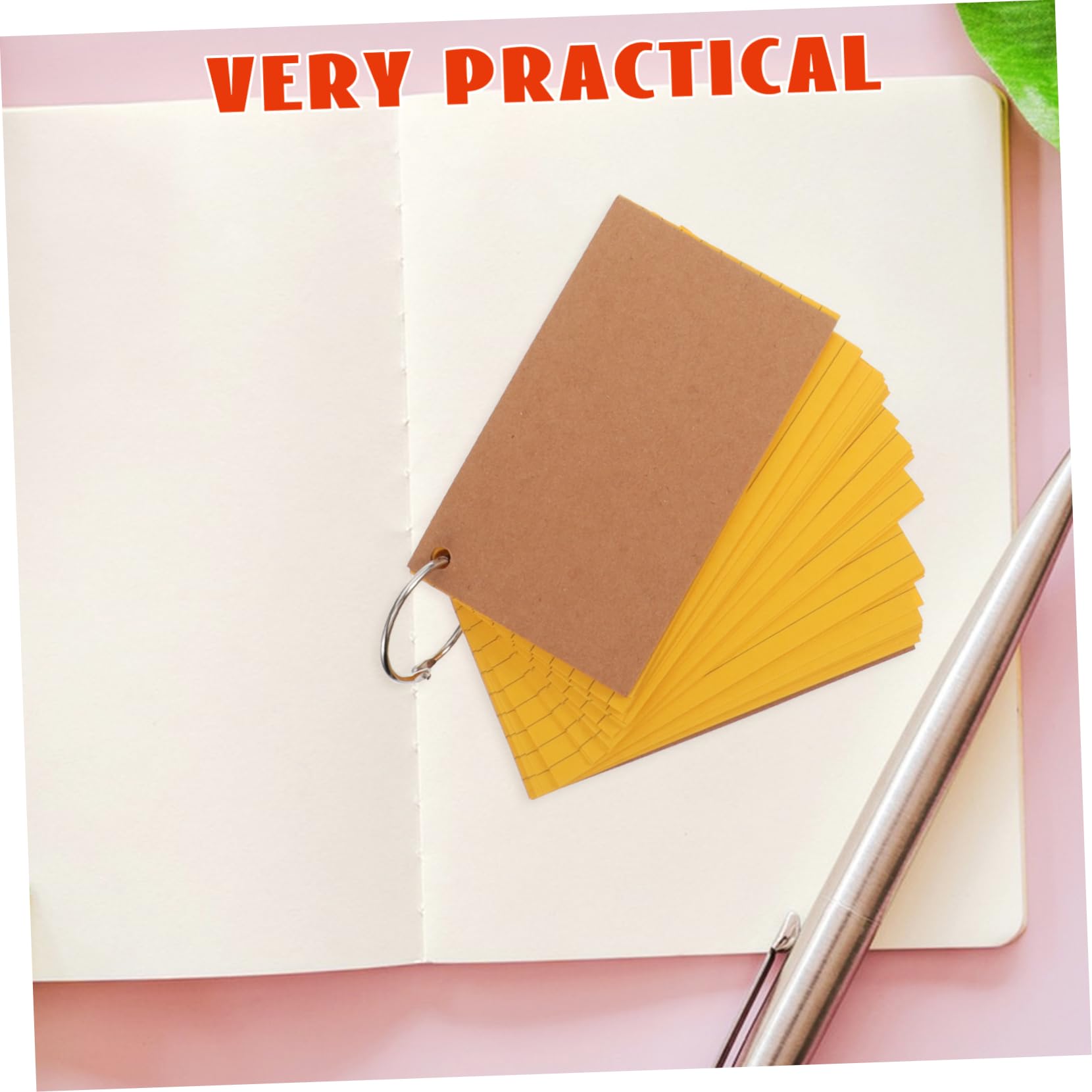 SEWACC 10 Stück Teiliges Karteikarten mit Ringen Beidseitig Linierte Lernkarten aus Stabilem Kraftpapier für Studium Arbeit und Meetings Einfach zu Organisieren und