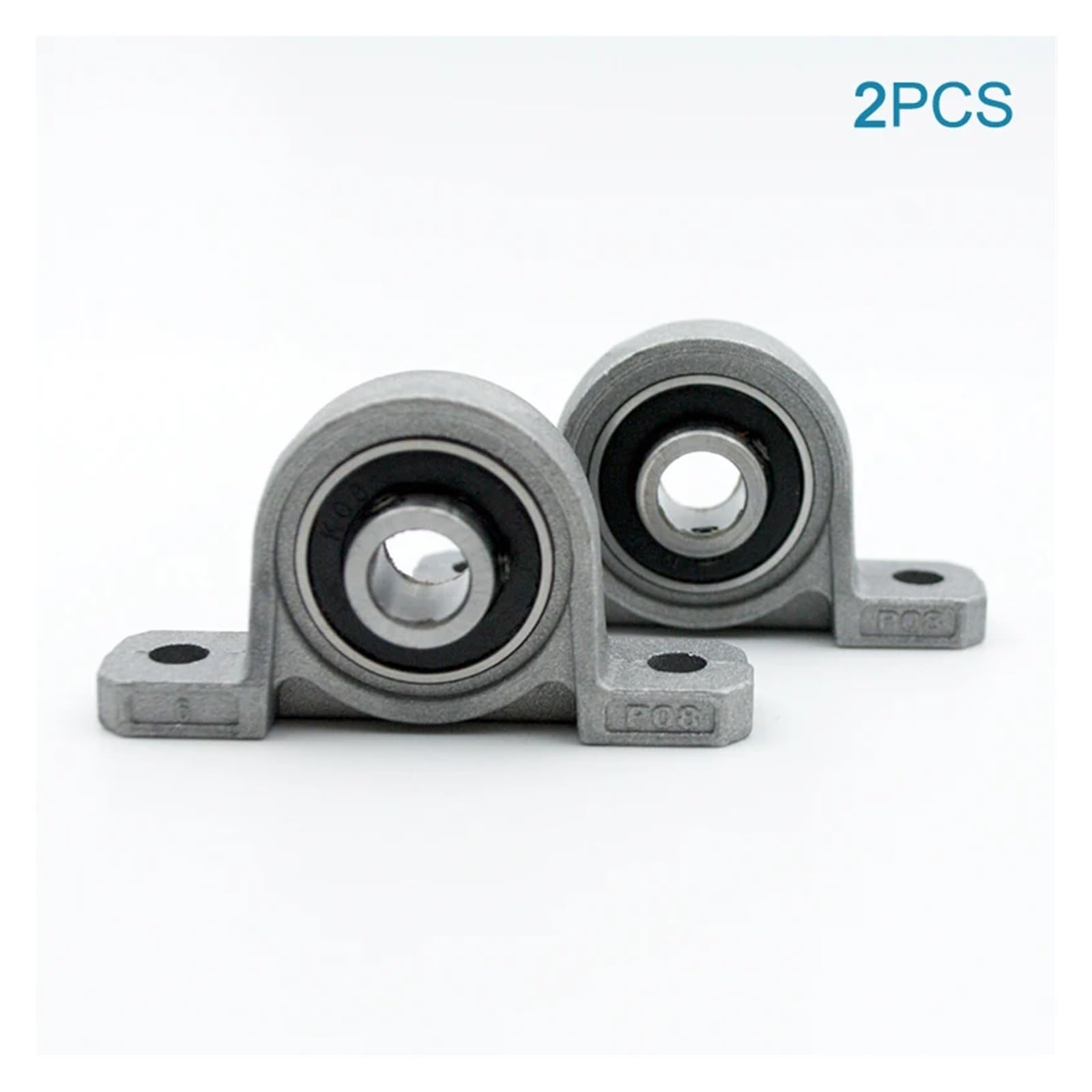 2 piezas de rodamientos de carcasa de aleación de zinc KP08 KP000 KP001 KP002 KP003 KP004 diámetro interior 8mm 10mm 12mm 15mm 17mm 20mm mini rodamiento(KP000 10mm)
