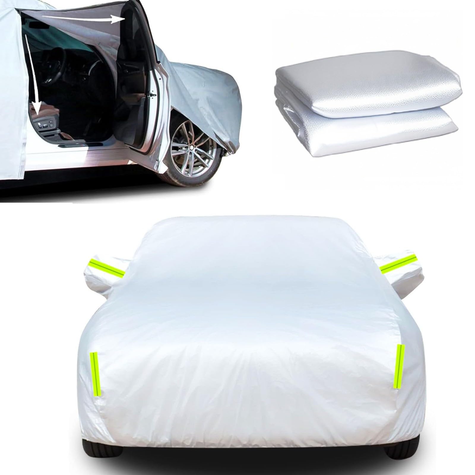 Funda para Coche Exterior para Mercede ML 320 CDI 4MATIC 2005-2009,Todo Clima contra Impermeable A Prueba de Polvo A Prueba de Nieve Protección UV