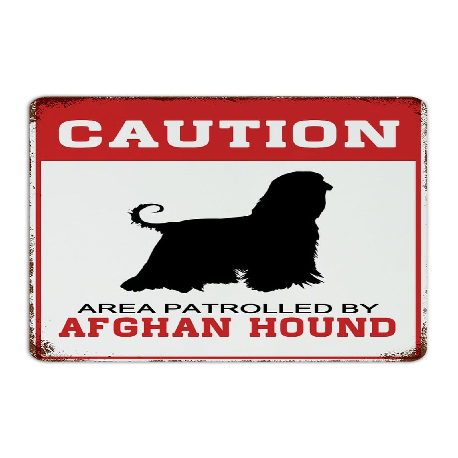 Panneau métal Afghan Hound pour porte d'entrée et cabine de jardin