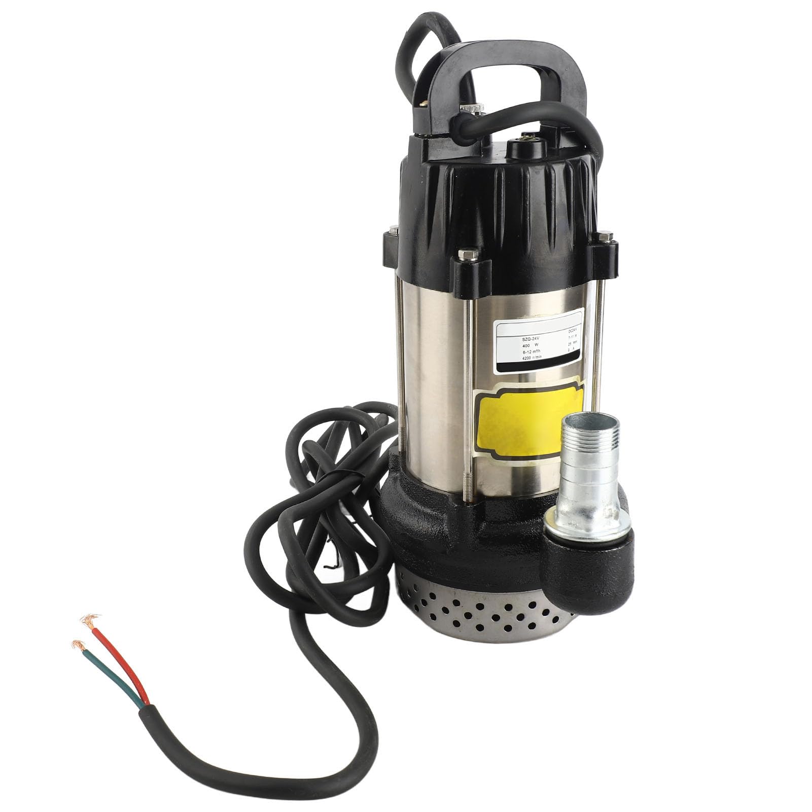 Naroote Bomba de Agua Sumergible, Bomba Sumergible de Agua Sump Pump SZQ Sottomarino SZQ - 24V 400W DC24V 1in Pompa Sommersi a DC Spazzole Senza Spazzole SCUPA
