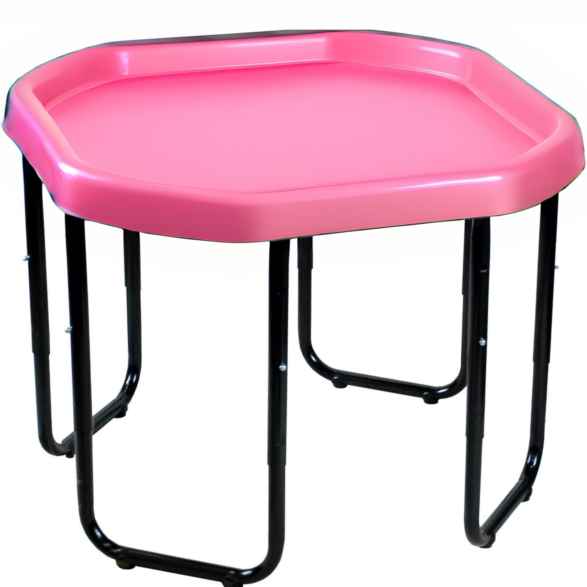 OptiProducts Kids Mixing Play Tray 70cm with Height Adjustable Stand (SMALL) Sensory Activity Table for Sand, Water, Mud & Messy Play | Indoor & Outdoor Use - PINK