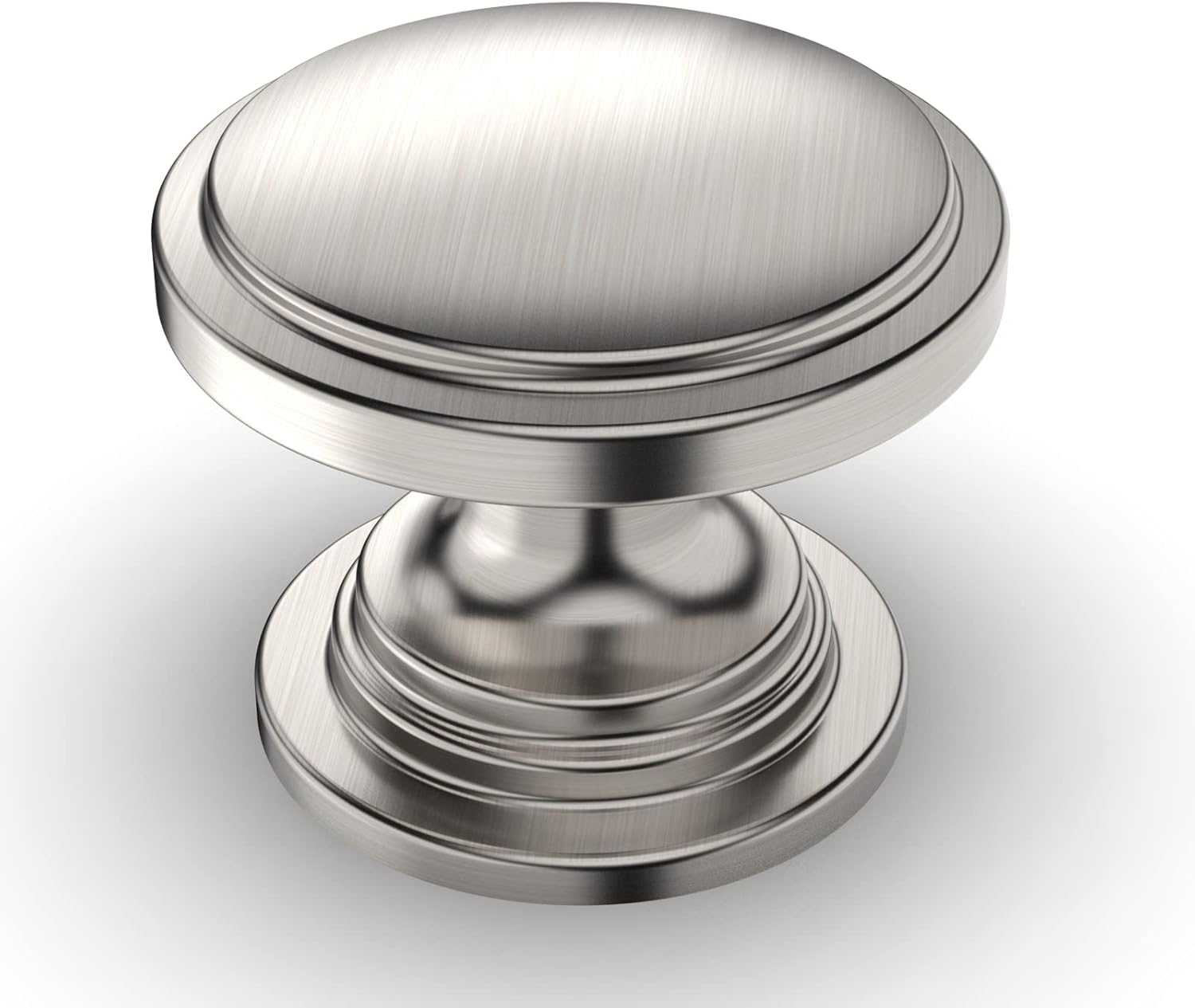 Amerdeco 5 Pack Brushed Satin Nickel Cabinet Knobs Single Hole Cabinet Handles 2 Inch Solid Zinc Alloy Round Drawer Knobs Cupboard and Kitchen Hardware AM048 โ image 1