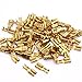 Produktbild 100 Stück Flachsteckhülsen 4,8mm Messing blank unisoliert 0,5-1,5mm² Steckverbinder zum crimpen