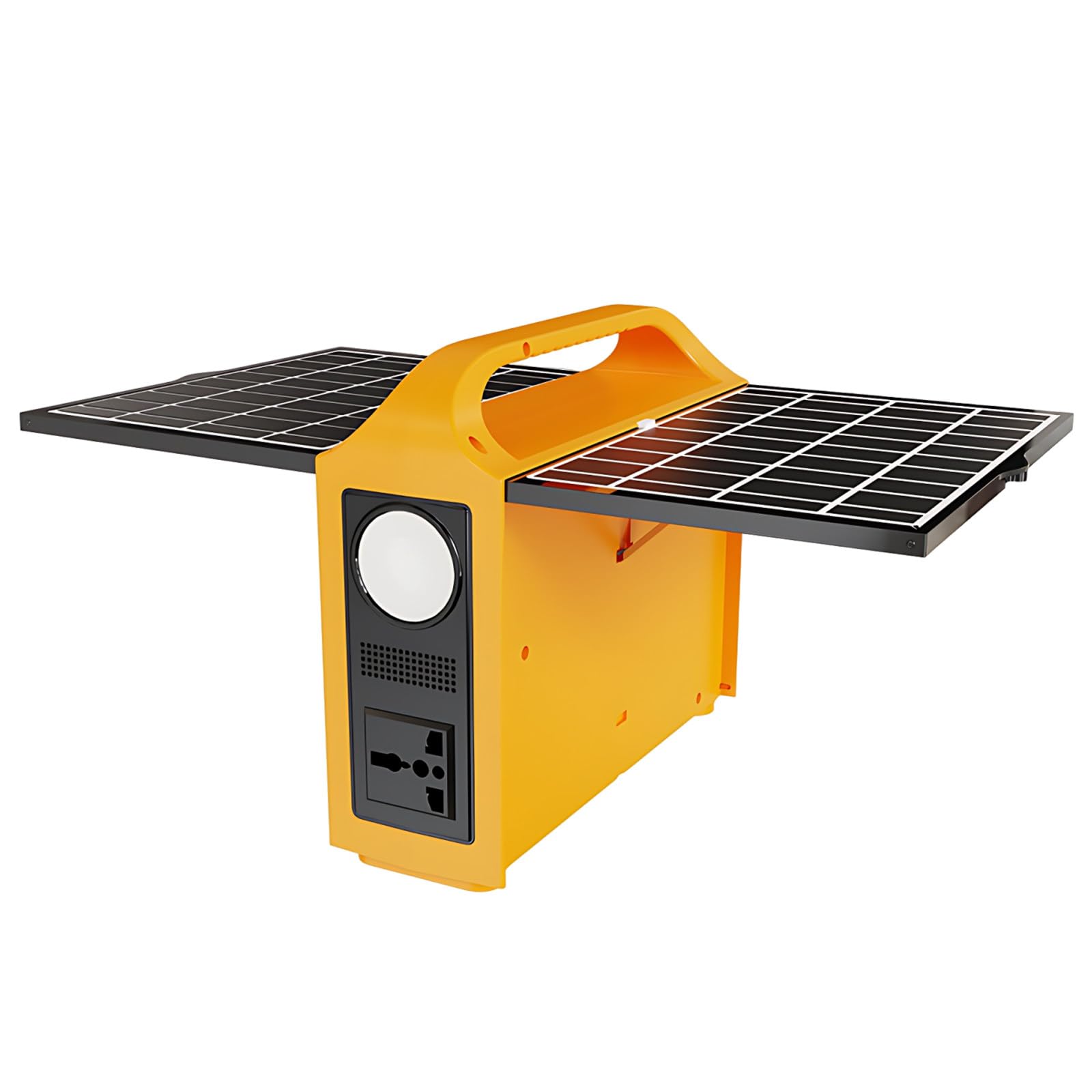Estación de energía portátil de 100 W y 76,8 Wh con batería de litio de respaldo y paneles solares. Suministro de energía móvil como generador de emergencia para autocaravanas, casas rodantes y camp