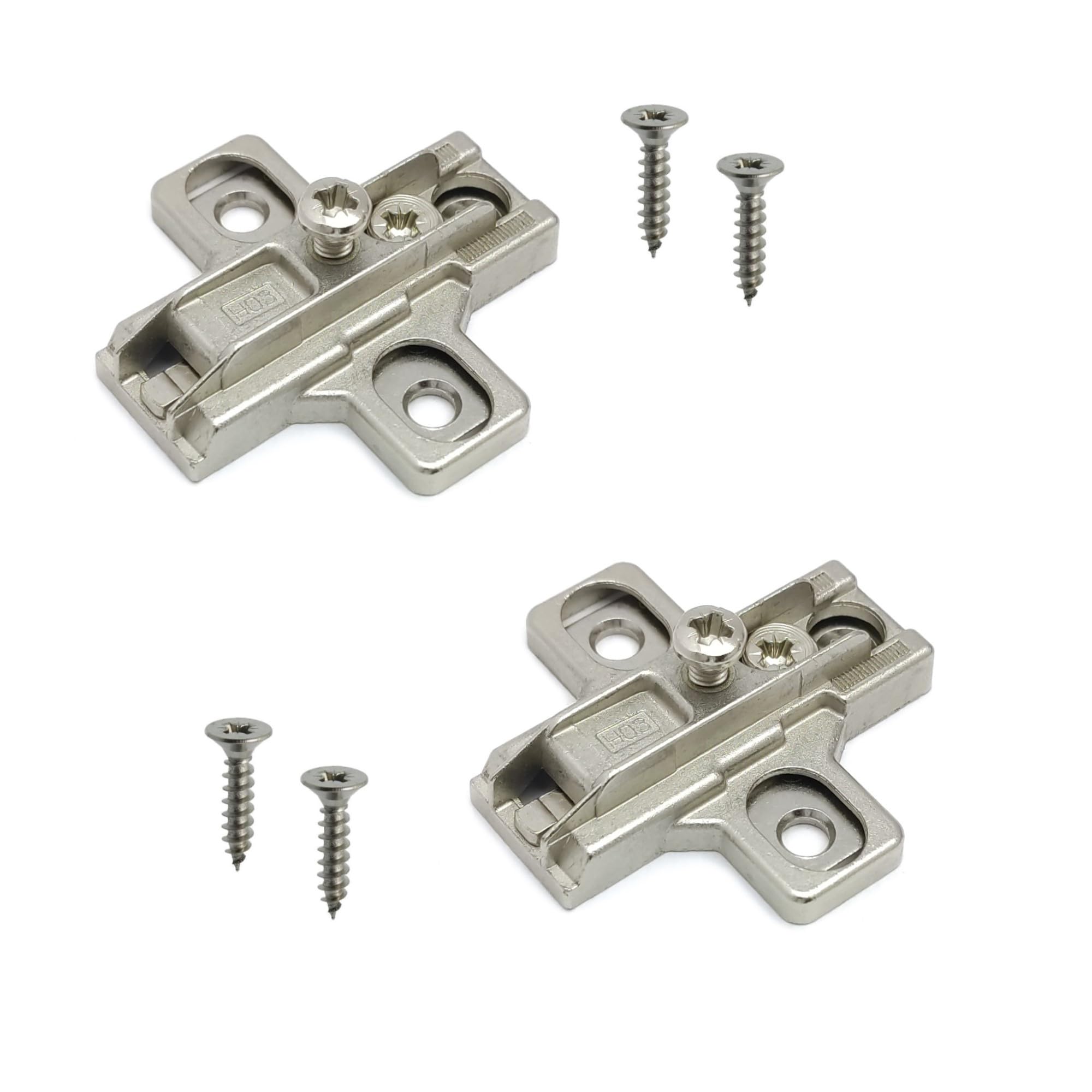 Gamobifer Silver Base Series 200 With Traditional Assembly. Hinge Base For Doors And Doors (Croce H03 Reg. Eccentrica)