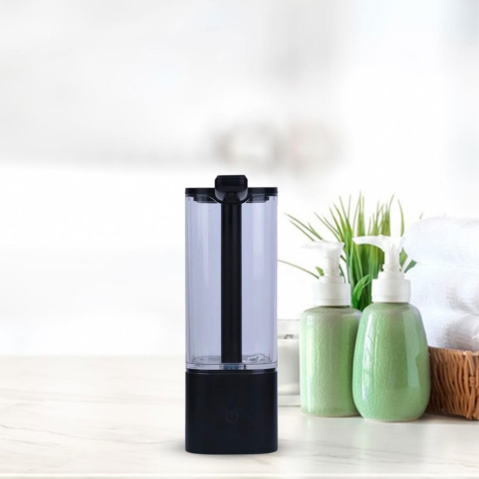 Qianly Dispensador Automático de Jabón con Control Inteligente Instalación en Pared O Recargable USB Depósito 550ml IPX5 Resistente Al Agua Adecuad, Negro, Individual