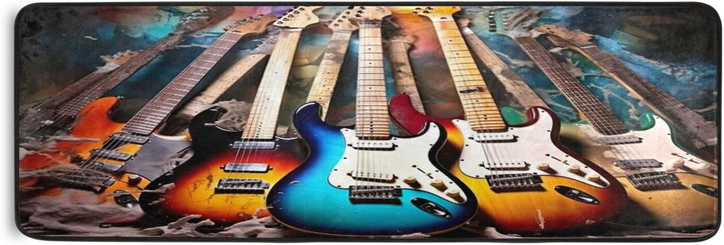 xigua Vintage Leopard Print Area Rug - 2' x 6' Washable Runner Rugs with Rubber Backing - Non Skid Floor Carpet for Indoor Living Room Hallway Kitchen