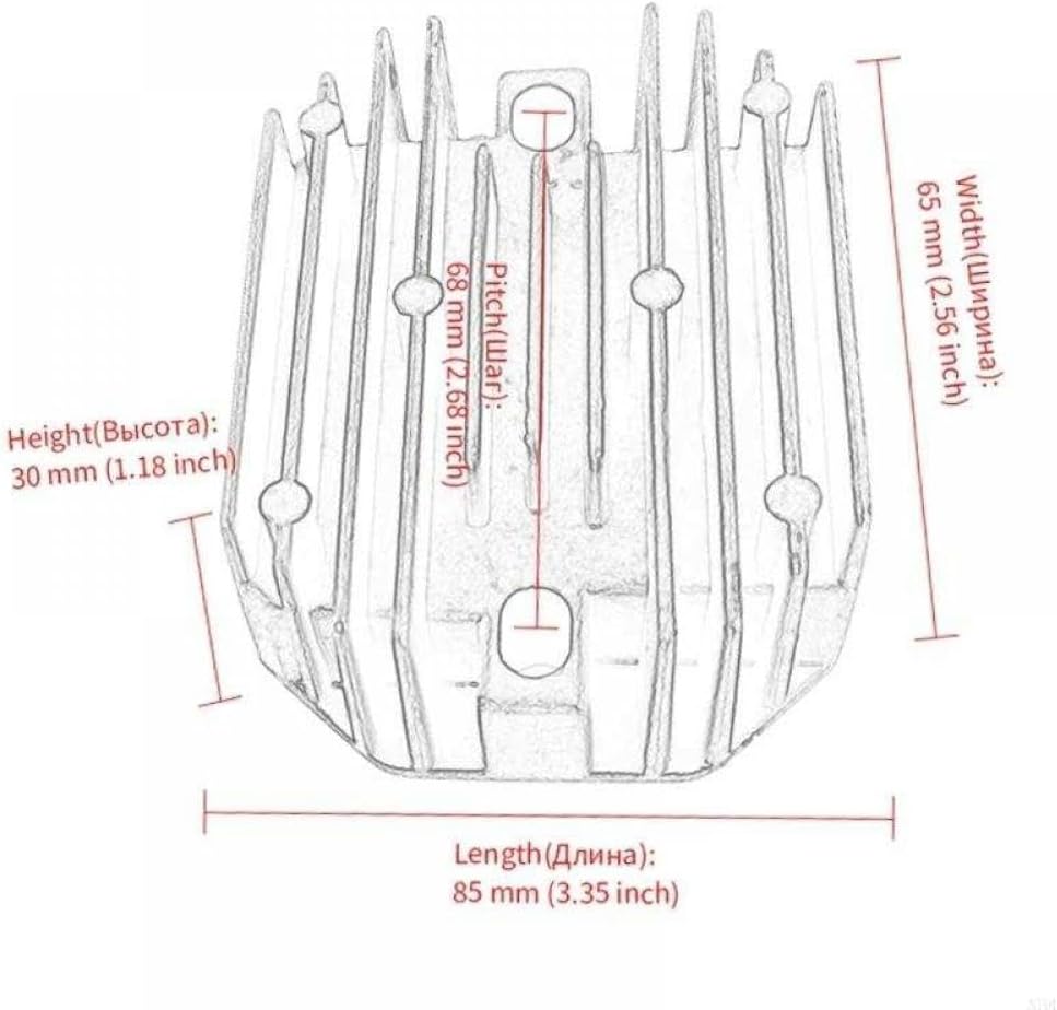 A70Fモーターバイクユニバーサルアルミニウム電圧レギュレータ整流器119653-7771011 119640-77711 RS51