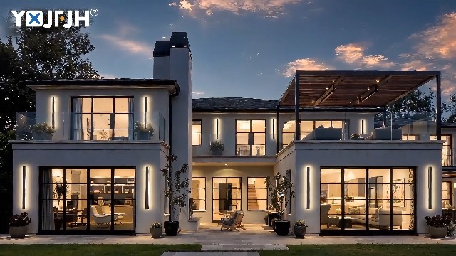 Image of Modern Outdoor Wall Light, 59 Inch Long Outdoor Wall Sconces | 3000K LED Outside Wall Light with Junction Box Cover IP65 Waterproof Wall Mount Exterior Light Fixtures for House Garage