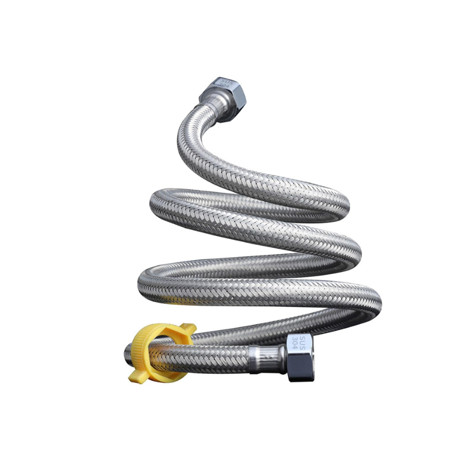 Pinpulux Faucet Supply Line Connectors, 30CM Stainless Steel Braided Hose Water Supply Hose Flexible Pipe Contectors Extension High Pressure Hot Cold Water Connector for Bathroom Kitchen