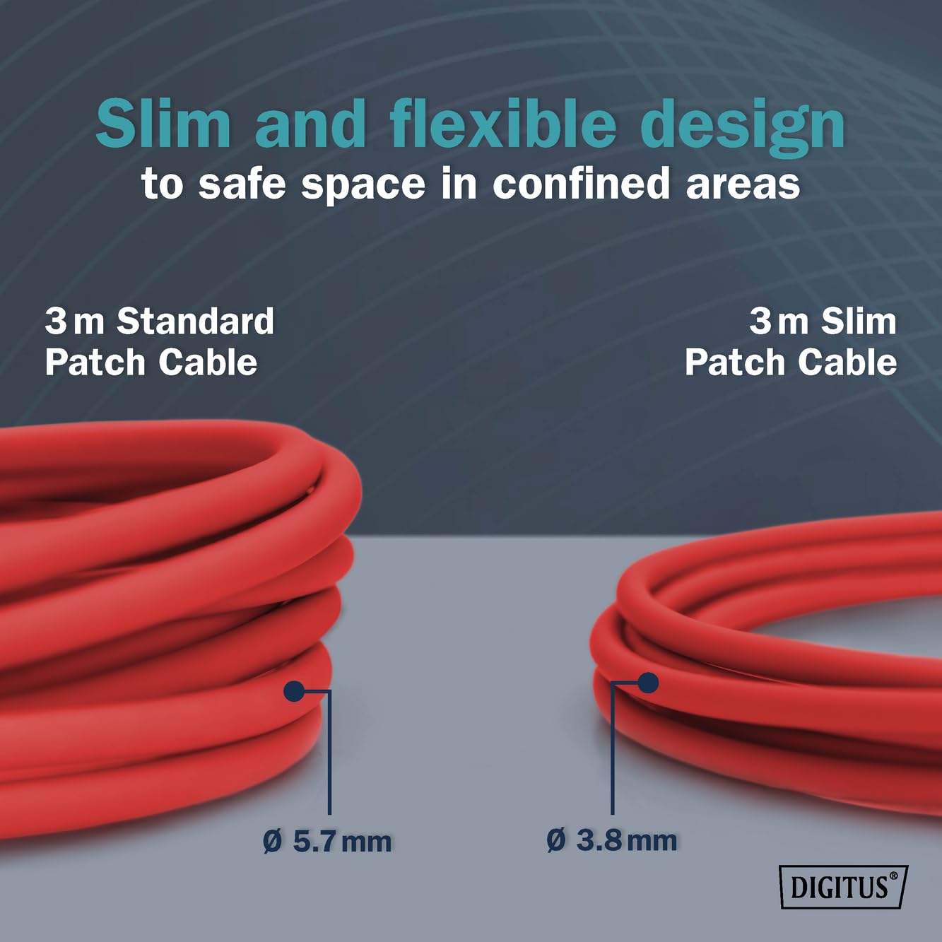 DIGITUS Câble LAN Cat 6A – 5 m – 10 pièces – Slim – F/FTP – Rouge | 10 Gbit/s – Blindé – PoE+ – AWG 32/7 – LSZH – Câble réseau RJ45 – Compatible Cat 6 et Cat 7