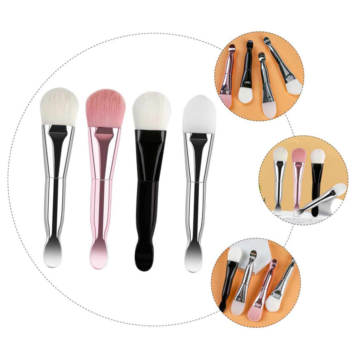 POPETPOP 12stücke Teiliges Gesichtsmaske Pinsel Mit Doppelkopf Beauty-werkzeug Für Gleichmäßiges Auftragen Von Masken Leicht Zu Reinigen Und Wiederverwendbar