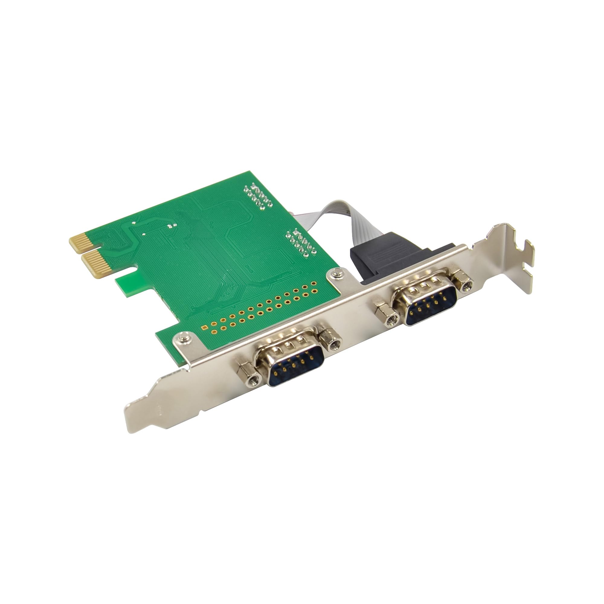 InLine PCIe 76619D AX99100 - Tarjeta de Interfaz (2 Puertos Serie RS-232, Puerto COM, Perfil bajo, para Windows y Linux)