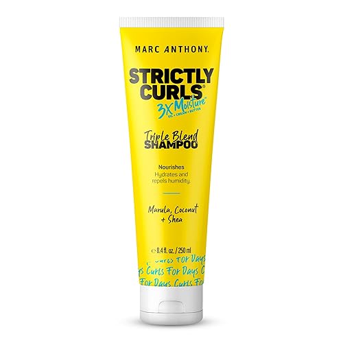 Marc Anthony Strictly Curls Champú de humedad 3 veces para definir rizos y mejorar los rizos manteca de karité aceite de marula aloe vera y crema de