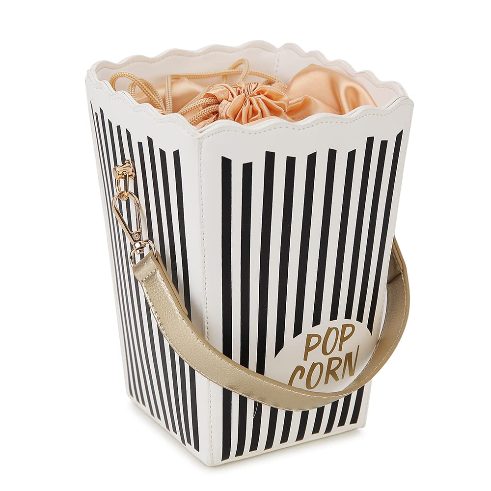 ENJOININ Cute Popcorn Style Shoulder Bag for Women Cartoon Girls Novelty Handbag Crossbody Bag