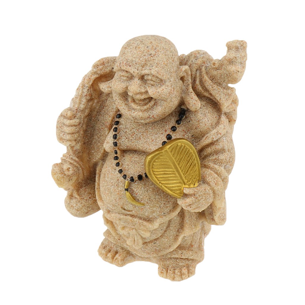 Ououlajy As The Picture Show Hand Carved Sandstone Seated Ganesh Buddha Deity Hindu Statue 7X5x11 Cm