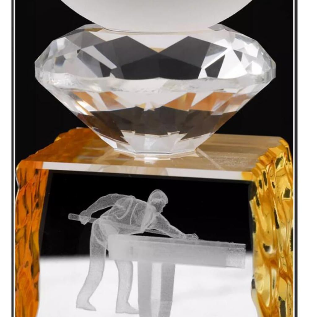 Trofeos, medallas Premios Billar Trofeo de cristal transparente Billar Tenis de mesa Trofeo de campeonato Club de billar Premios de recuerdo Competición internacional Trofeo de honor Trofeos