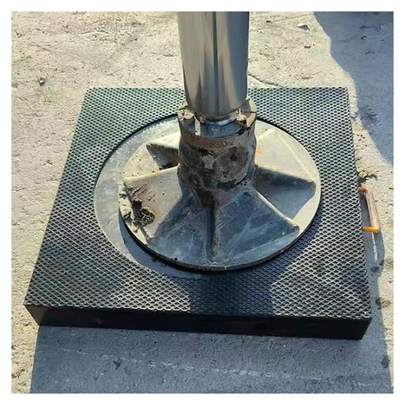 PFCDZDU RV Jack Blocks Pads, Black Stabilizing Outrigger Pads with Handle, Stackable Waterproof Leveling Pads for Tow Trailer Crane Wrecker Landing Gear(31.5x31.5x2.4in(80x80x6cm))