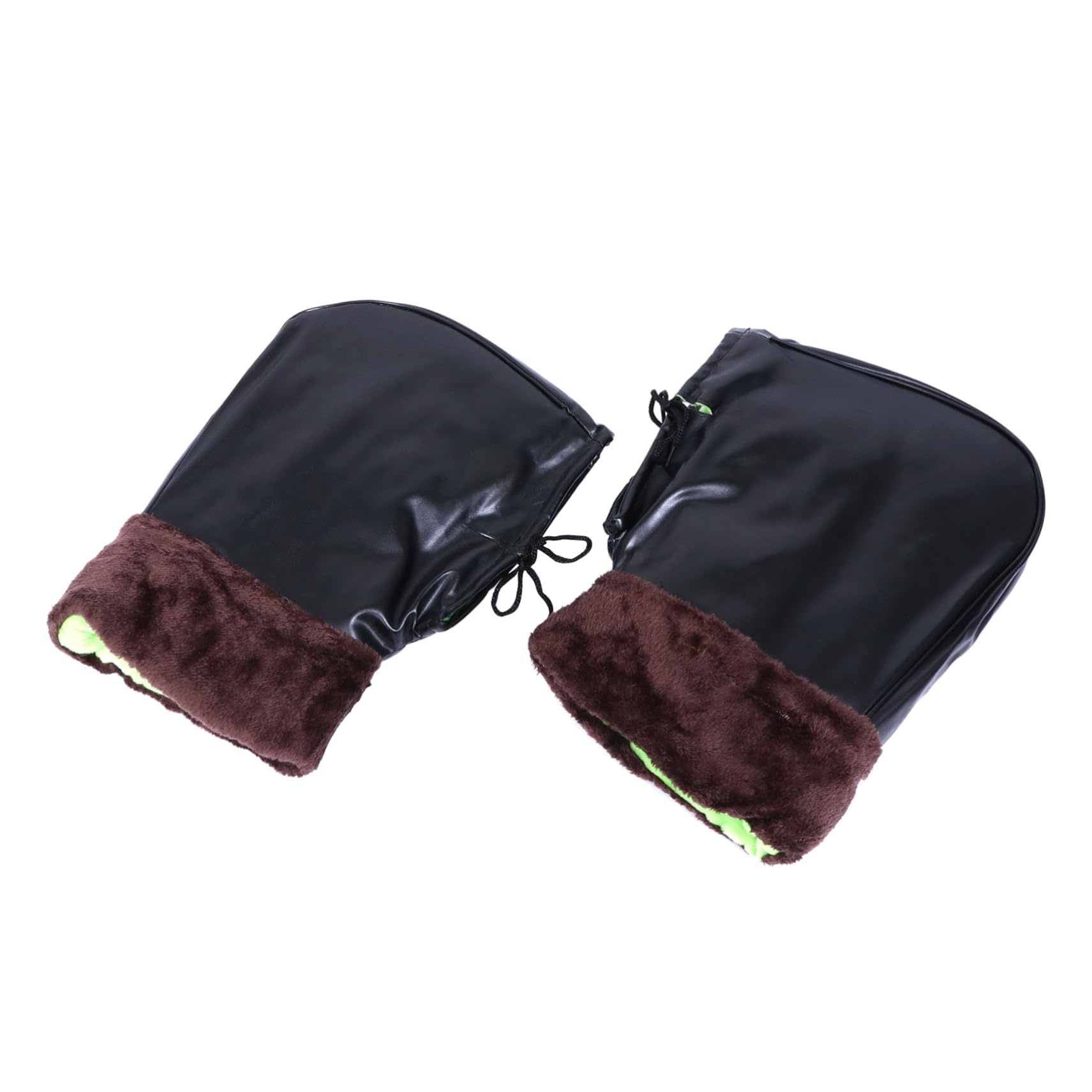 Cabilock Winter Motorbike Handlebar Gloves Thickened PU Cotton Cycling Gloves Windproof Hands Protector for Outdoor Riding