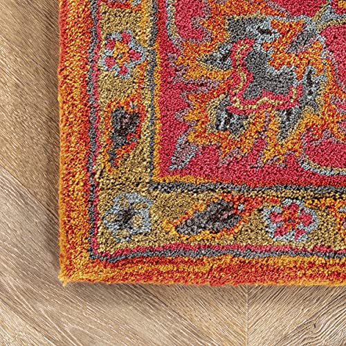 Nuloom Montesque Hand Tufted Wool Runner Rug, 2' 6" X 8', Orange #TOP6