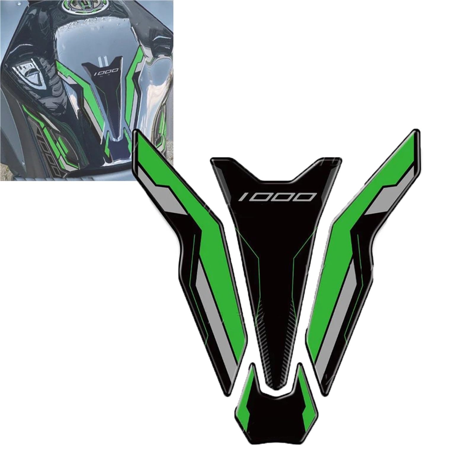 Autocollant de carrosserie Kawasaki Versys 1000 protection anti-rayures verte