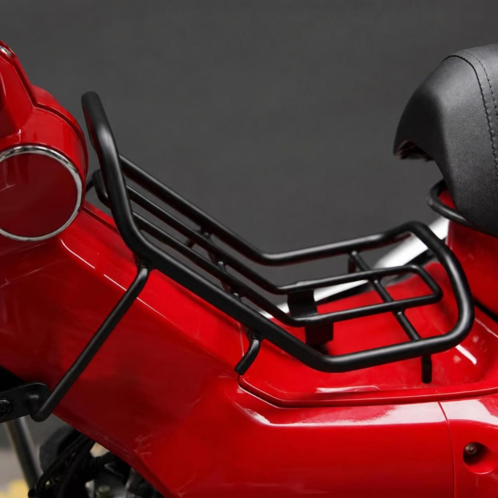 F Fityle Motorcycle Guard Rail Portaequipajes Trasero para Motocicleta Luggage Rack Parrilla Soporte Marco Robusto con Barandillas Laterales y Traseras Adecuado para Camping