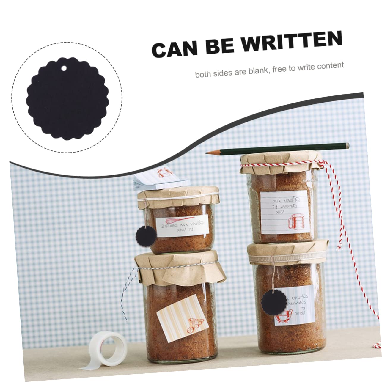 Beavorty 100pcs Kraft Tag with Twine Kraft Paper Tags Tag Marking Tags Wishing Blank Tags