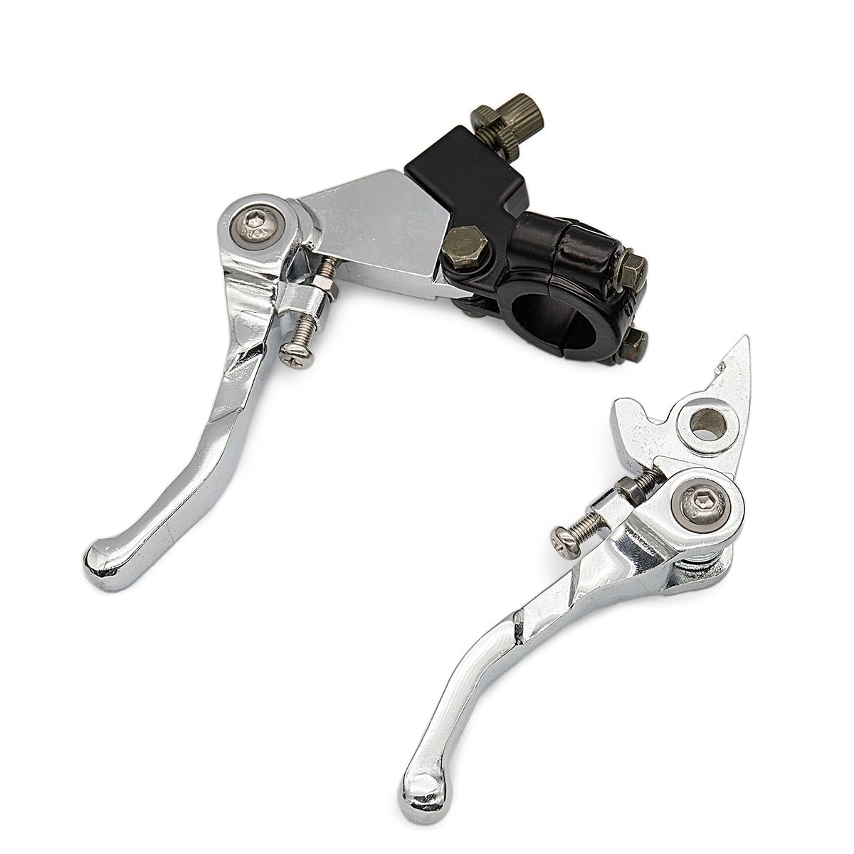 Pfdwmdoi One Color Brake Clutch Lever Folding Brake Clutch Lever Set For Motorcycle Pit Dirt Bike Atv Quad For 50Cc For 110Cc For 125Cc For 140Cc For 160Cc For 200Cc(Silver)