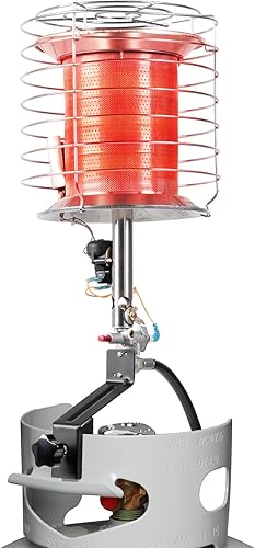 Outvita Calentador de propano Calentador portátil de 360 grados con ajustes de calor ajustables e interruptor de vuelco, calentadores de patio para