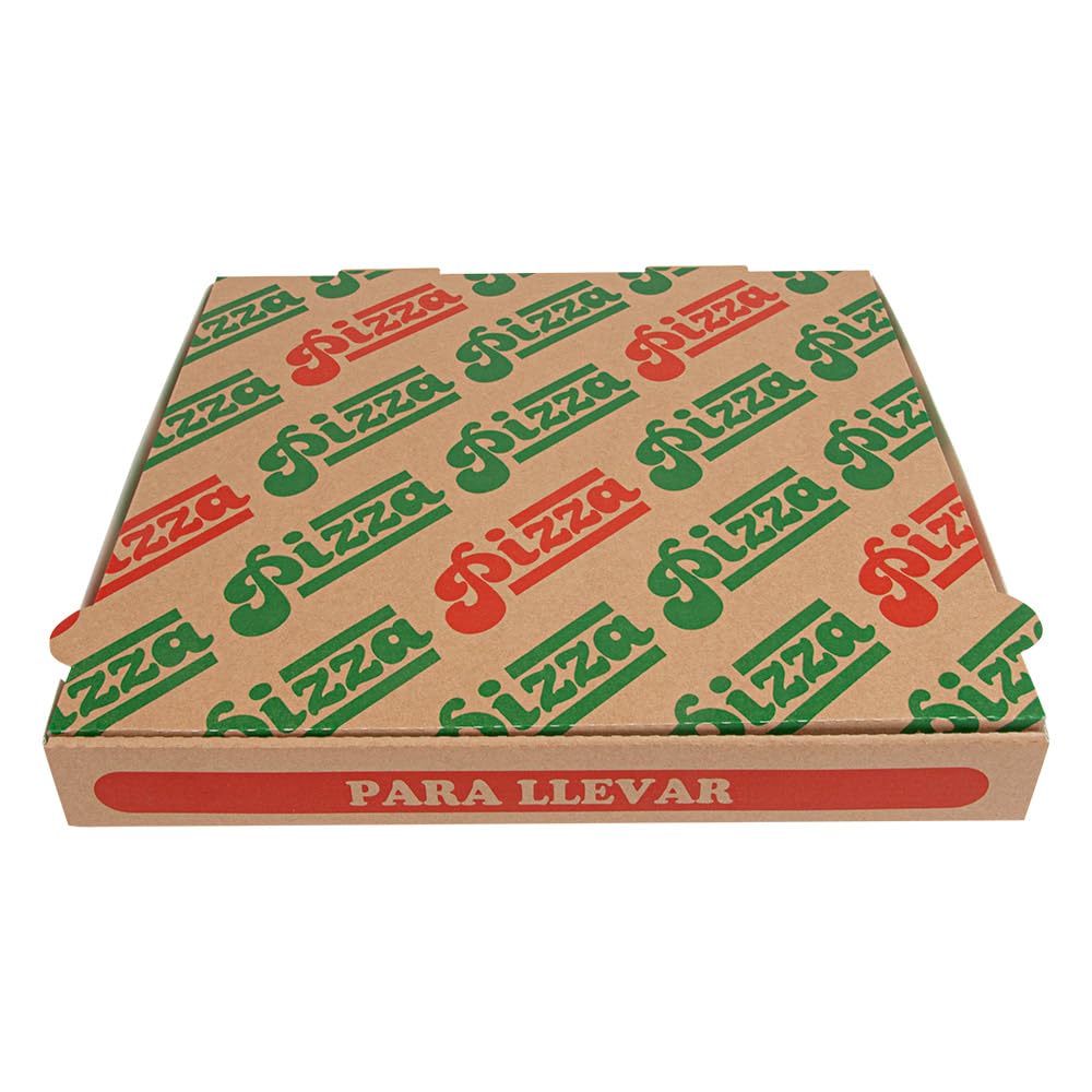 Garcia de Pou 100 pezzi - Scatole per pizza 'Thepack' 330 G/M2 32X32X3,8 cm naturale cartone ondulato microcanale