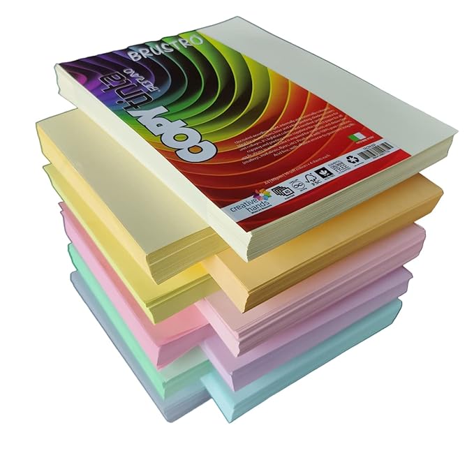 BRUSTRO Copytinta Multicolored Craft Paper A4 Size 80 GSM Pack of