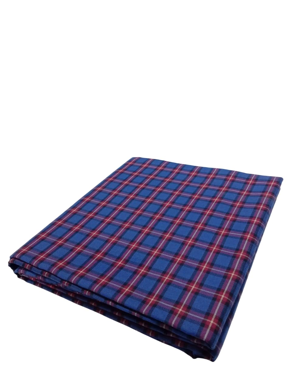 Polytech Textiles Premium Shirting Fabric, 51- Blue red Checks, Unstitched-picture-12