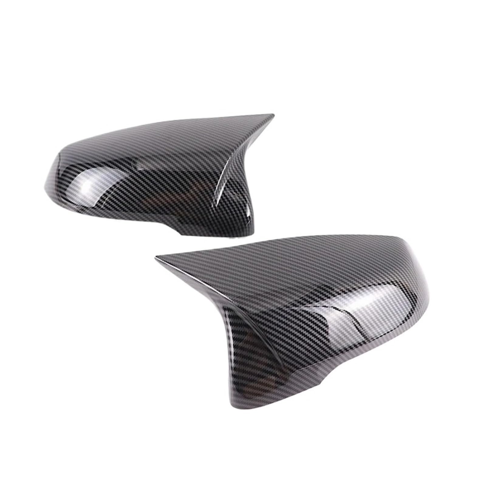 Car Mirror Cover for BMW for X1 for X2 Real Carbon Fiber Exterior Details Rearview Mirror Protective Cover Stickers Car Accessory(Carbon Pattern-2pcs)