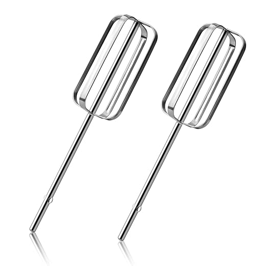 2 Pcs Hand Mixer Attachments Beaters, Hand Mixer Beaters Attachments for Kitchen Stainless Steel Replacement Parts for KitchenAid W10490648, KHM2B, AP5644233, PS4082859