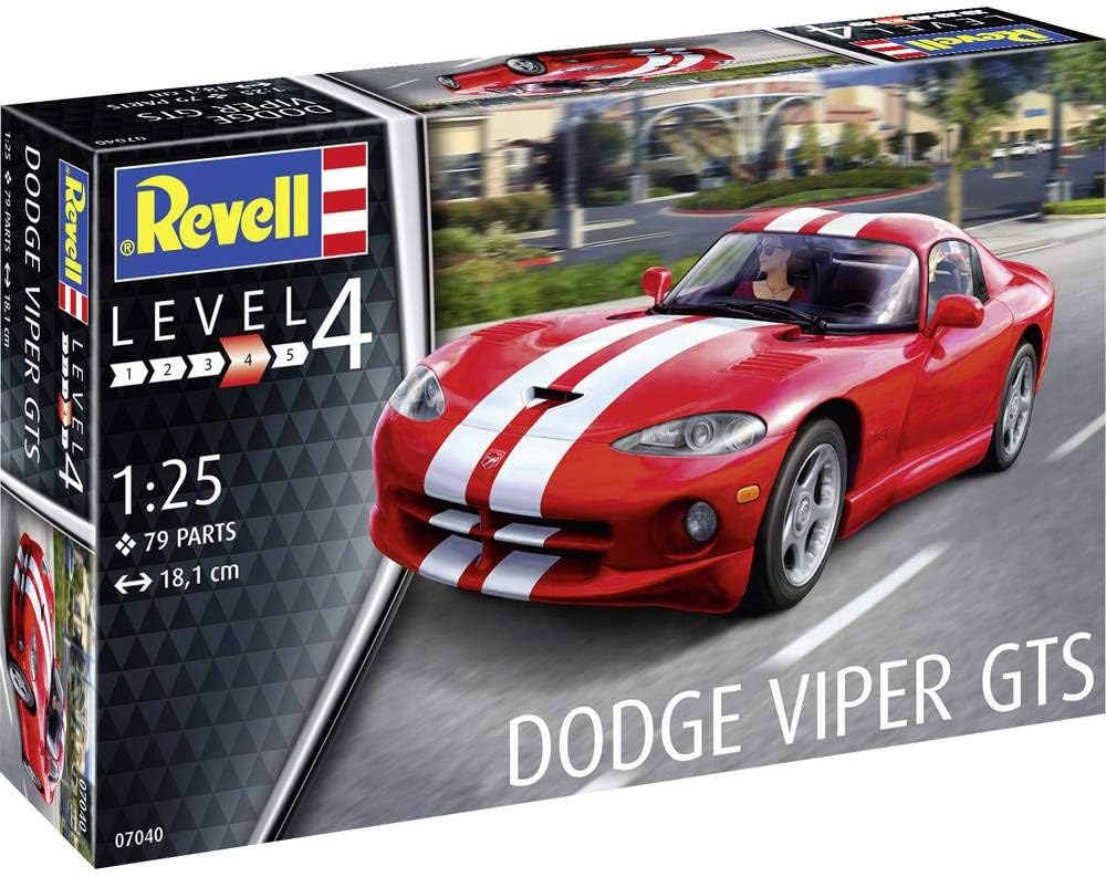 Revell RV07040 1:25 - Dodge Viper GTS Plastic Model kit, Multi Colour