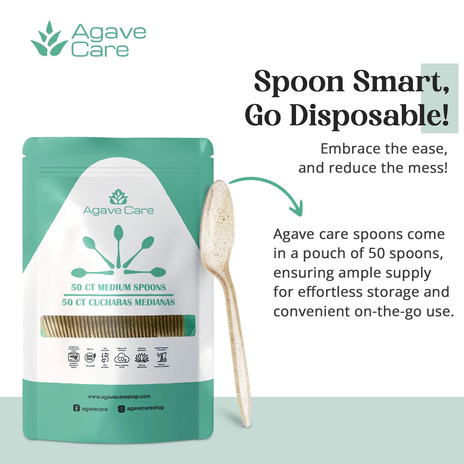 Amazon.de: Agave Care - Natrliche Agave-Faser, biologisch abbaubar,  mittlere Gre, 50 Stck