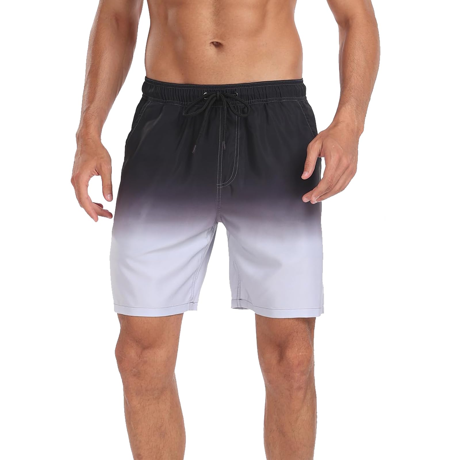 Pantalones Cortos de Natación para Hombre Pantalones Cortos de Playa de Tabla de Natación en Seco Rápido con Forro de Compresión y Bolsillos M-3XL