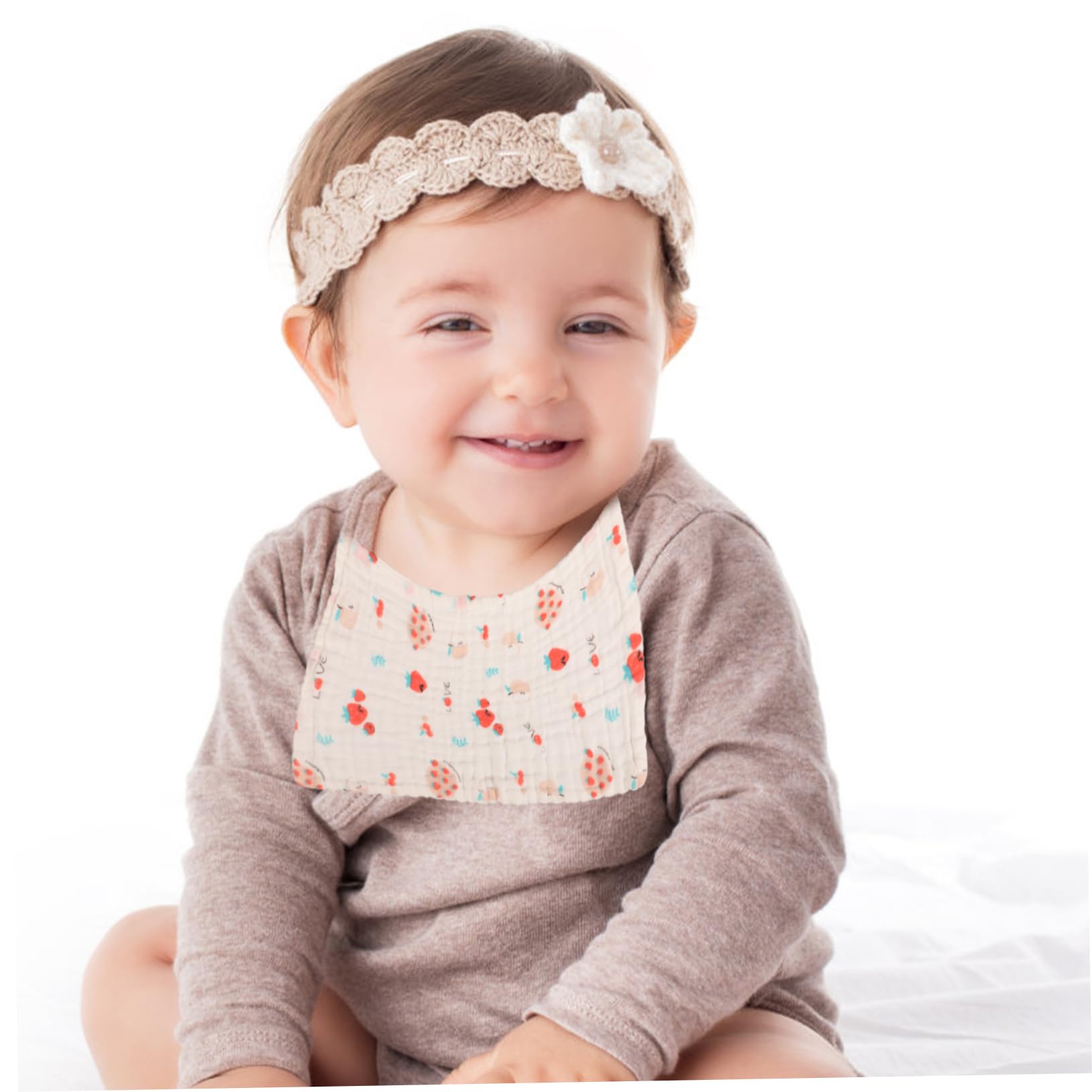 LIFKOME Babygaze-speicheltücher Handtuch Bademantel Babyhandtücher Für Neugeborene Waschlappen -badetücher Badetuch Neugeborenes Gesichtstuch Babyspeicheltuch Weiß Baumwolle
