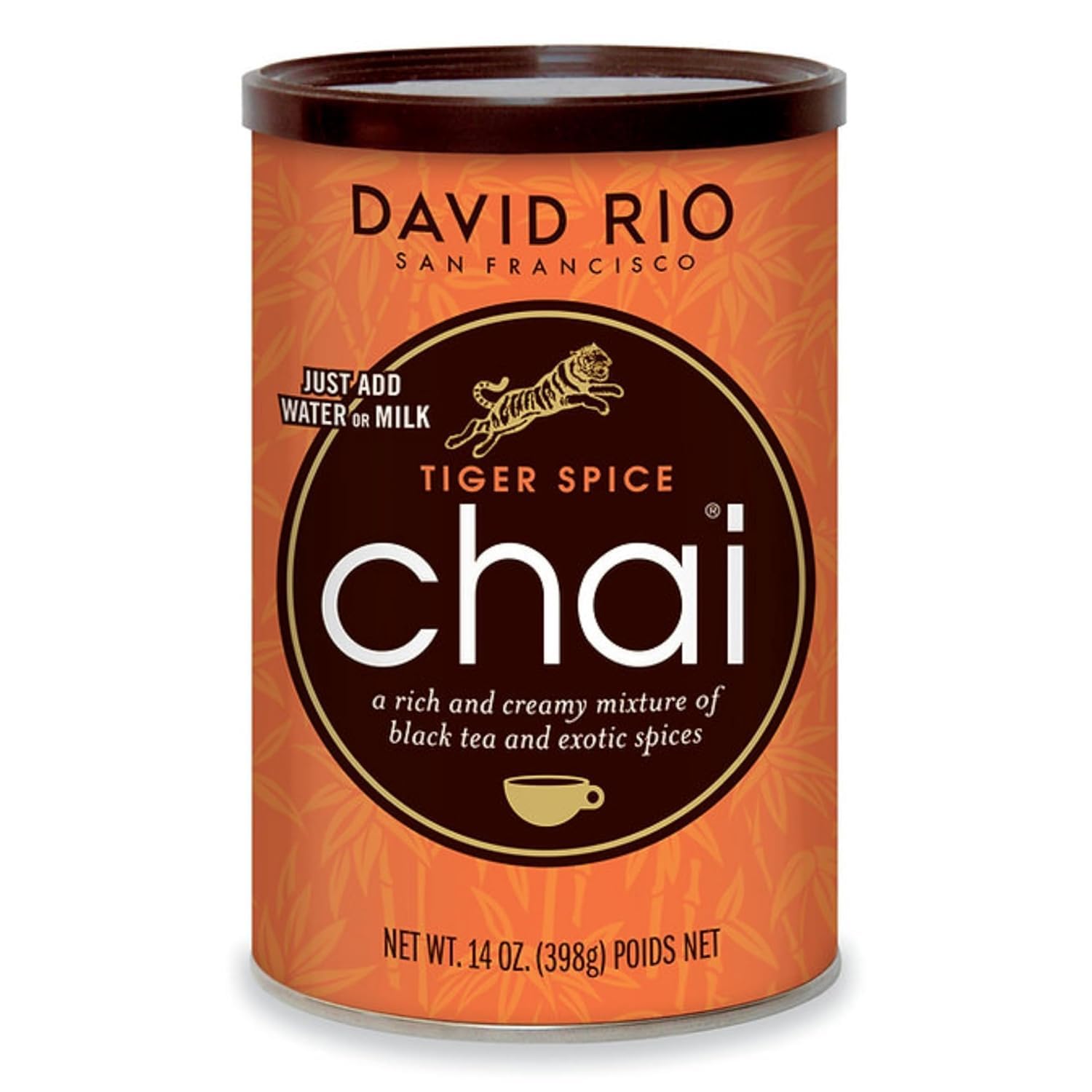 David Rio Tiger Spice Chai Original I Chai Latte Pulver Gewürztee für heiße & kalte Milchgetränke I mit echtem Zutaten