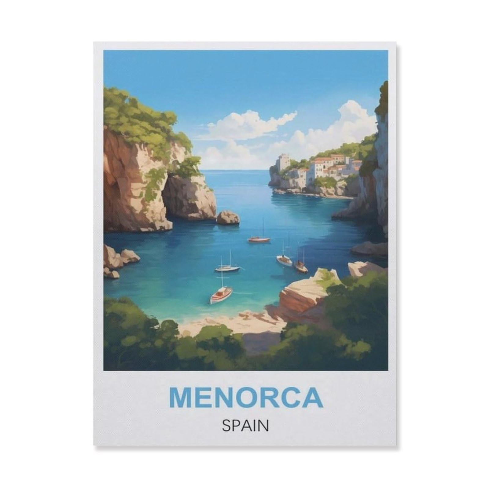 Vintage Art Metal Signs Funny Sign，Menorca Spain(15x30cm）