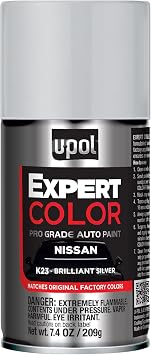 U-POL Expert Color, For Nissan K23, Automotive Spray Paint, Professional Grade, Long-Lasting, Easy-To-Use, Brilliant Silver
