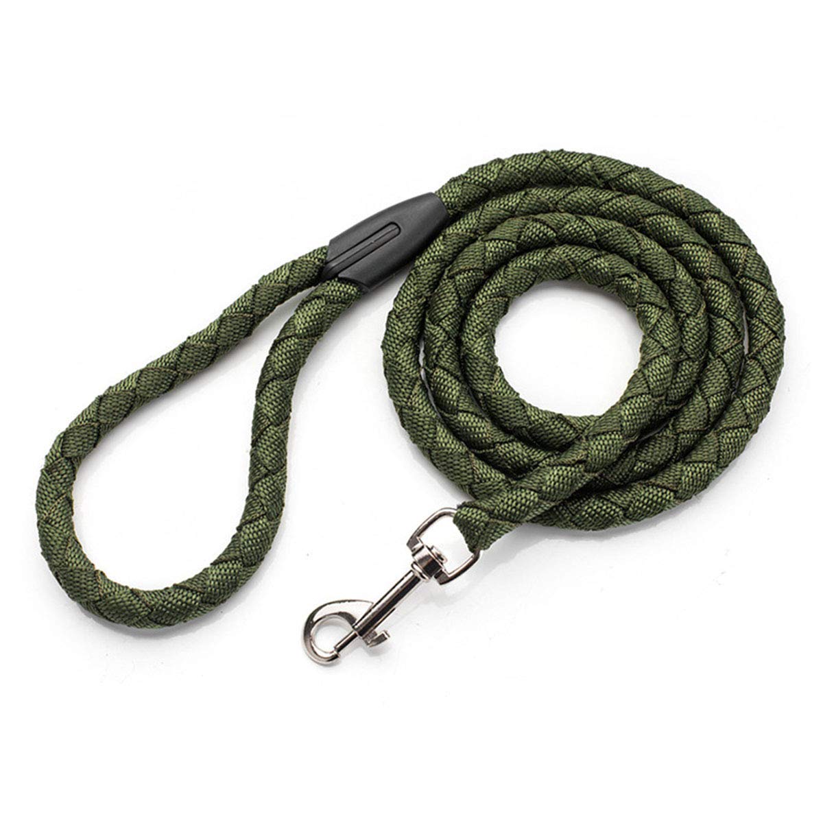 Accod Pet Nylon Lead Leash Pet Rope Pet Training Rope Leash for Medium and Large Dogs with Stainless Steel Buckle 1.5M Long and 1.2CM Width (Green)
