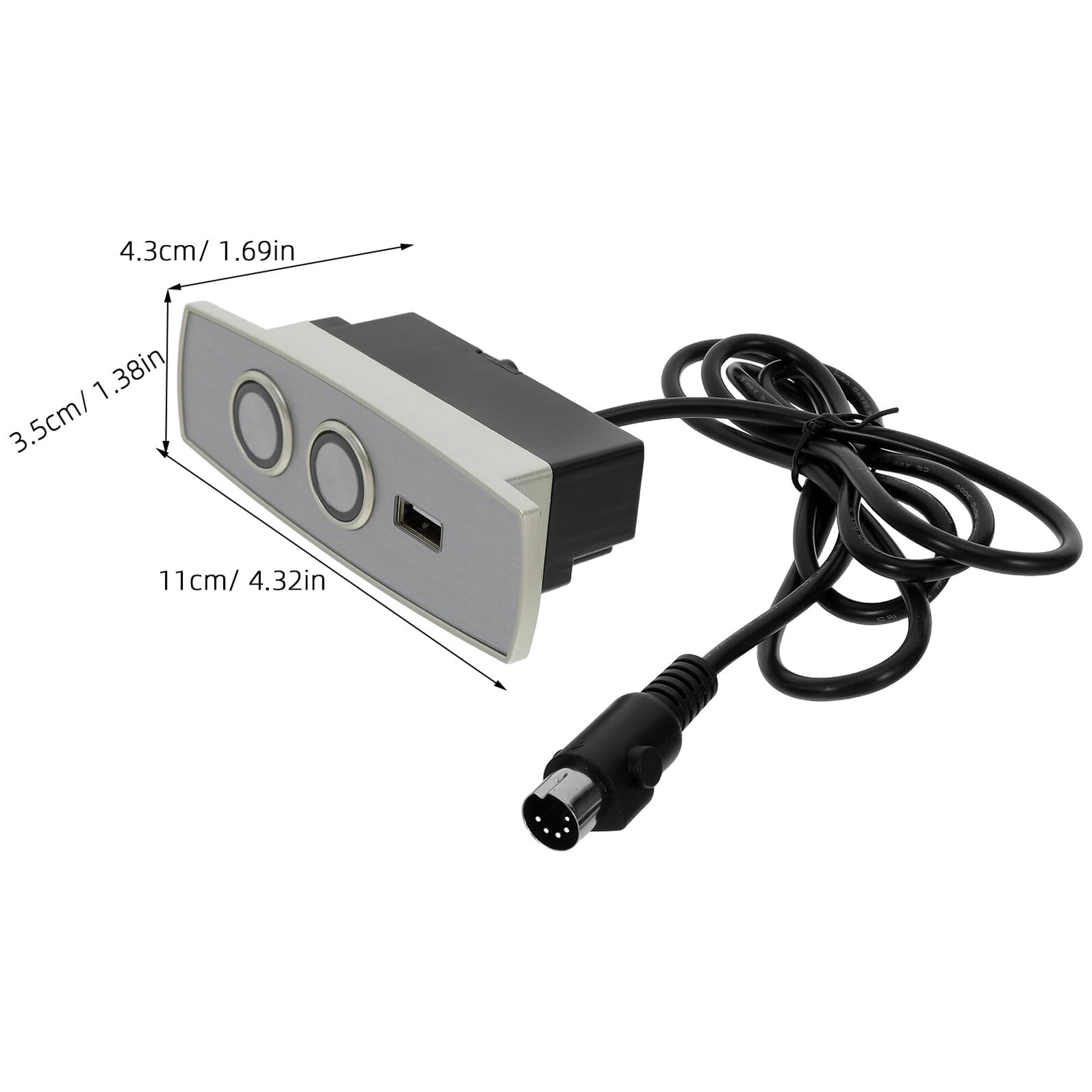 Angoily Fernbedienung für Aufstehsessel 2 Tasten mit 5 Pin Motoranschluss und USB Ladeanschluss Ersatz Handbedienung aus Robustem ABS für Elektrische Relaxsessel und Sofas