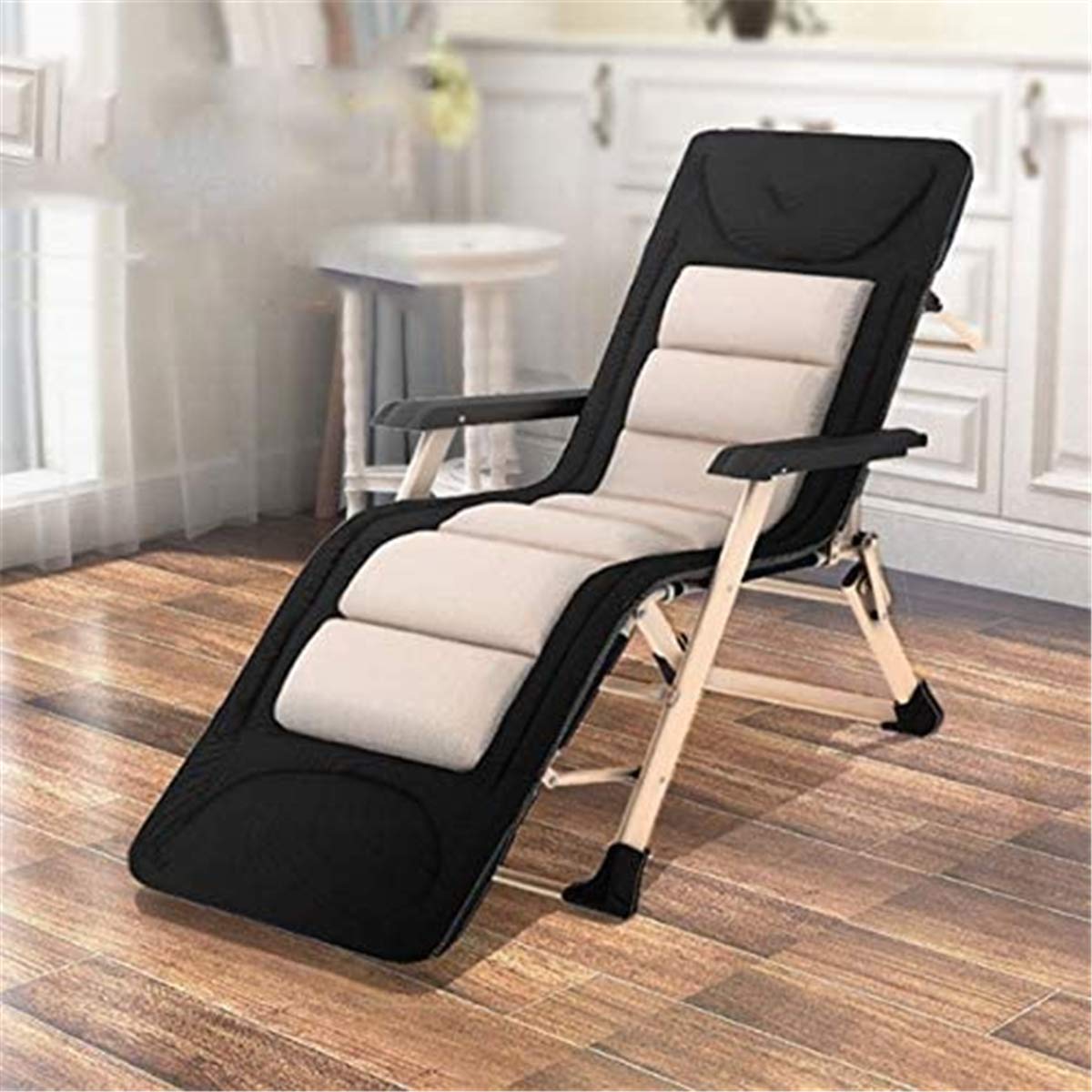 Chaise longue de jardin pliante et inclinable pour la sieste au bureau