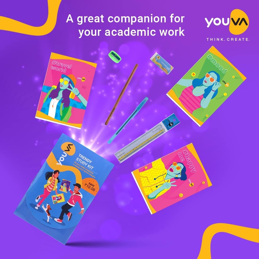 Navneet Youva | Trendy Study Kit - Combo for Students| Assorted Products in a Combo Pack