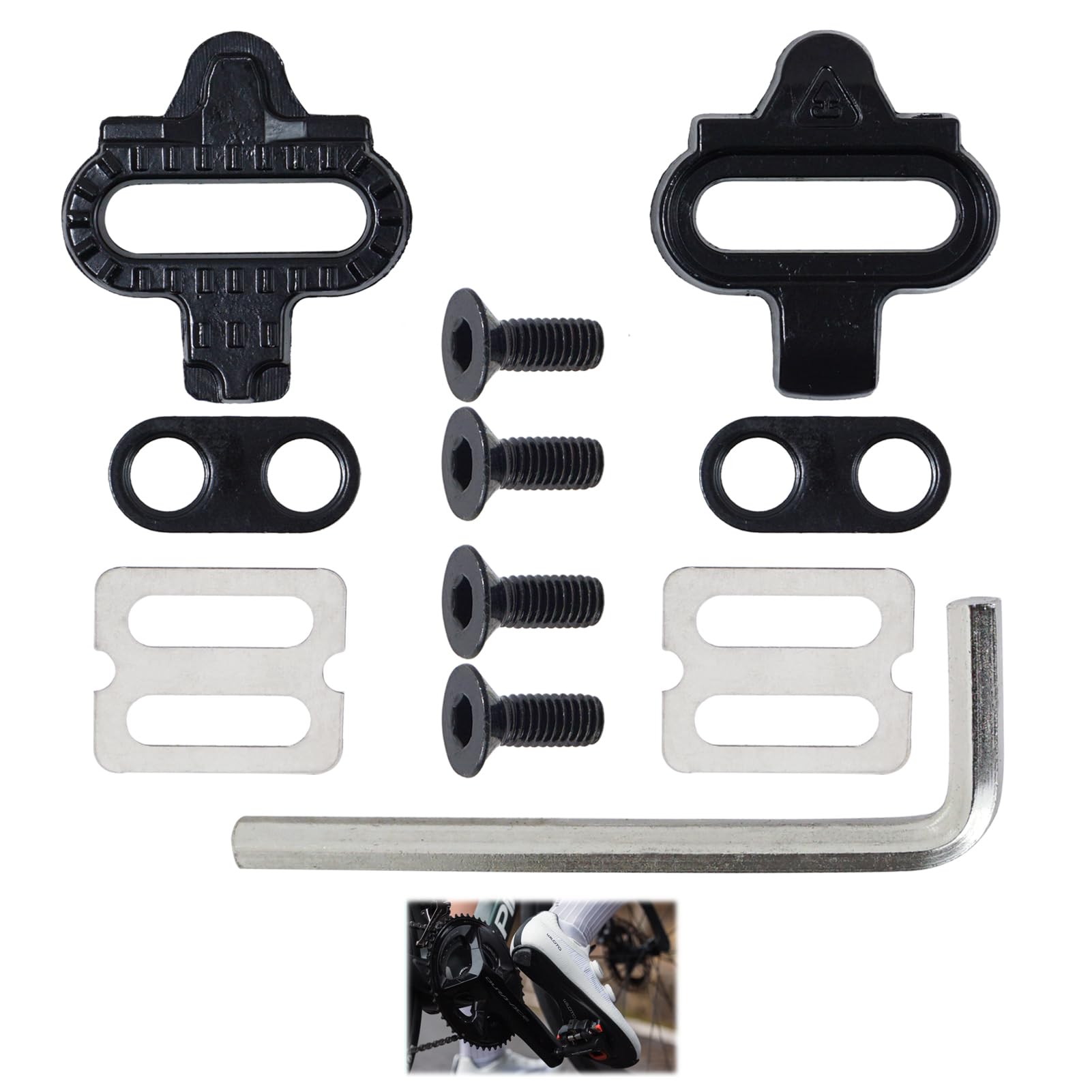 Cleats for Shimano MTB Pedals Slip-Resistant Plates for Enhanced Grip Durable Cleat System for Mountain Biking and Indoor Cycling Shoes